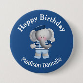Aangepaste Button voor Elephant Birthday (Voorkant)
