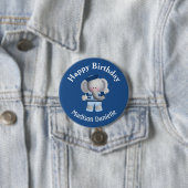 Aangepaste Button voor Elephant Birthday (In situ)