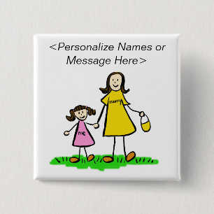 Aangepaste Button voor mama- en dochterfamilies