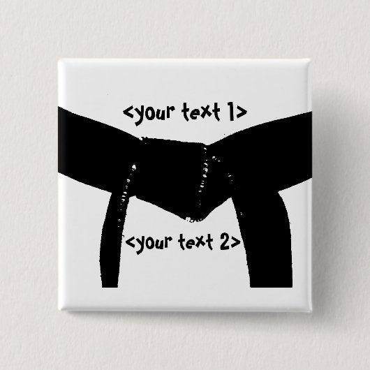 Aangepaste Button voor Martial Arts Basic Black Be (Voorkant)