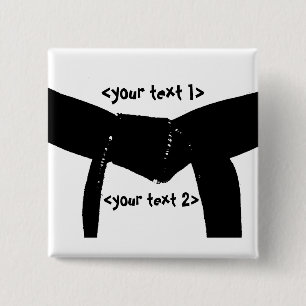 Aangepaste Button voor Martial Arts Basic Black Be