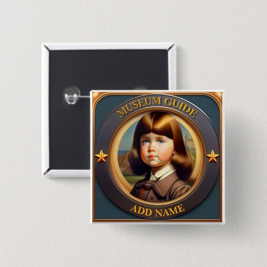 Aangepaste Button voor museumgids (Voorkant /achterkant)