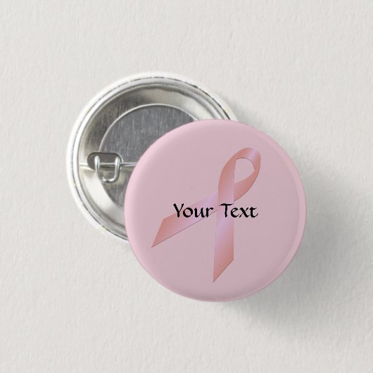 Aangepaste Button voor roze lint borstkanker (Voorkant /achterkant)