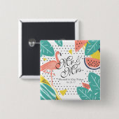 Aangepaste Button voor Tropische Zomerweddenschapp (Voorkant /achterkant)