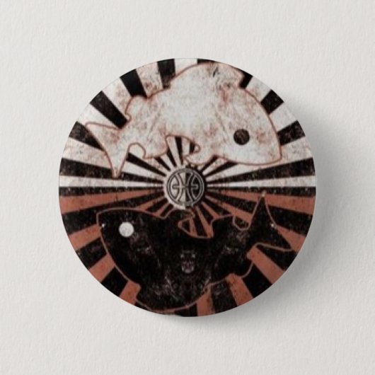 Aangepaste Button/Zodiac-pisces Ronde Button 5,7 Cm (Voorkant)