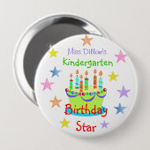 Aangepaste Buttonnen op de verjaardag van de Sjabl Ronde Button 4,0 Cm (Voorkant /achterkant)