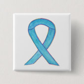 Aangepaste Buttonnen voor Blauwe Bewustmakingslint Vierkante Button 5,1 Cm (Voorkant)