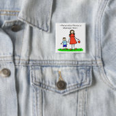 Aangepaste Buttonnen voor mama en zoon Vierkante Button 5,1 Cm (In situ)