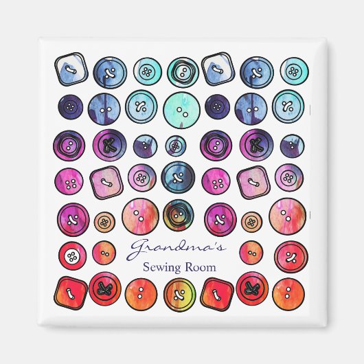 Aangepaste Buttonnen voor naaien Magneet (Voorkant)