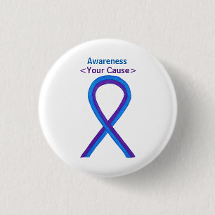 Aangepaste Buttonnen voor Paars en blauw bewustzij Ronde Button 3,2 Cm
