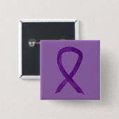 Aangepaste Buttonnen voor Paarse bewustwording Vierkante Button 5,1 Cm (Voorkant /achterkant)