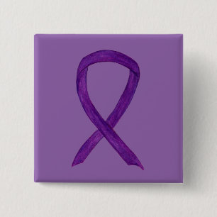 Aangepaste Buttonnen voor Paarse bewustwording Vierkante Button 5,1 Cm