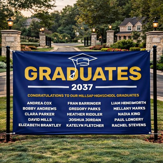 Aangepaste buurt diploma banner