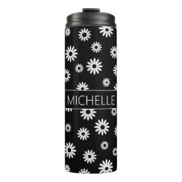 Aangepaste BW Daisies Thermosbeker