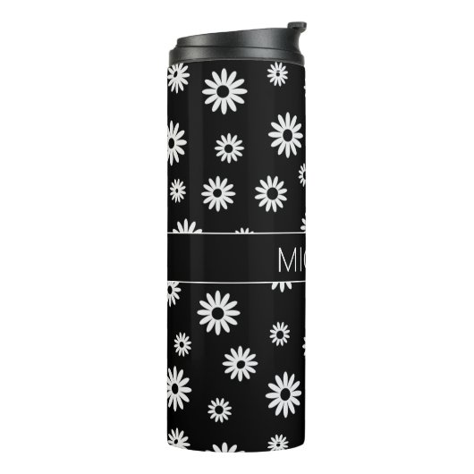 Aangepaste BW Daisies Thermosbeker (Gedraaid links)