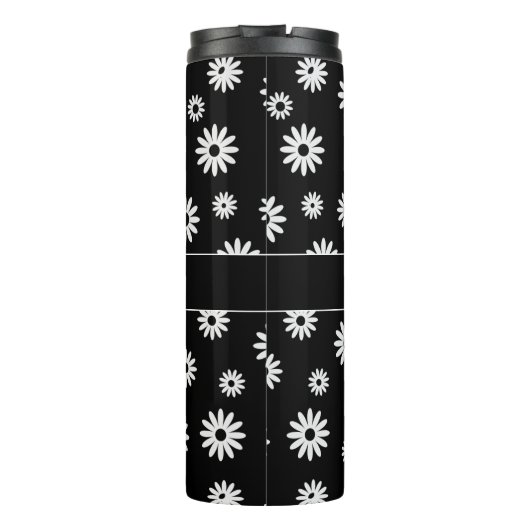 Aangepaste BW Daisies Thermosbeker (Achterkant)