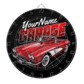 Aangepaste C1 Red Classic Sportkleding uit 1961 Dartbord (Voorkant)