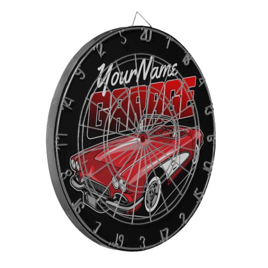 Aangepaste C1 Red Classic Sportkleding uit 1961 Dartbord (Voorkant Links)