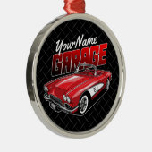 Aangepaste C1 Red Classic Sportkleding uit 1961 Metalen Ornament (Rechts)