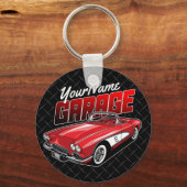 Aangepaste C1 Red Classic Sportkleding uit 1961 Sleutelhanger (Voorkant)