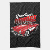 Aangepaste C1 Red Classic Sportkleding uit 1961 Theedoek (Verticaal)