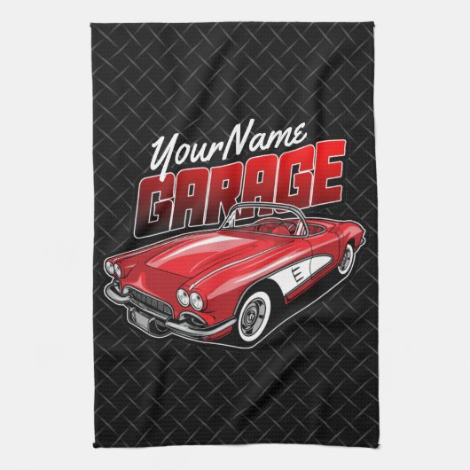 Aangepaste C1 Red Classic Sportkleding uit 1961 Theedoek (Verticaal)