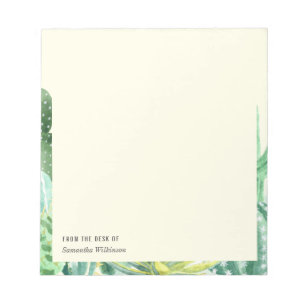 Aangepaste Cacti Planten Chic Greenery Waterverf Notitieblok