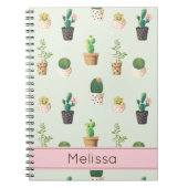 Aangepaste cactus-afdruklaptop notitieboek (Voorkant)