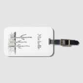 Aangepaste Cactus Bagagelabel (Voorkant (horizontaal))