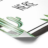 Aangepaste cactus Fiesta Birthday Party Table Sign Foto Afdruk (Hoek)