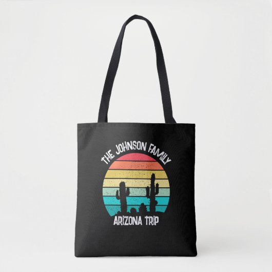 Aangepaste Cactus Sunset Arizona Desert Tote Bag (Voorkant)