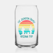 Aangepaste Cactus Sunset Arizona Desert Trip Blikvorm Glas (Voorkant)