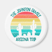 Aangepaste Cactus Sunset Arizona Desert Trip Magneet (Voorkant)