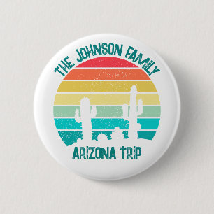 Aangepaste Cactus Sunset Arizona Desert Trip Ronde Button 5,7 Cm