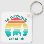 Aangepaste Cactus Sunset Arizona Desert Trip Sleutelhanger (Achterkant)