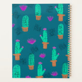 Aangepaste Cactus Tekening Naam Goud Planner (Achterkant)