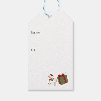 Aangepaste cadeau dief gans Kerstmis Cadeaulabel