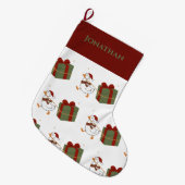 Aangepaste cadeau dief gans Kerstmis Grote Kerstsok (Voorkant (Hangend))
