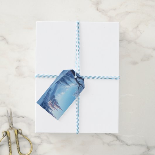 Aangepaste cadeau Labels - Winter Cadeaulabel (Met Touw)