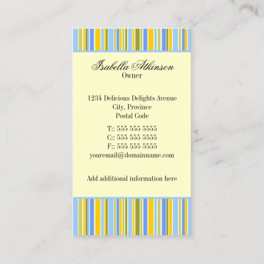 Aangepaste cadeau visitekaartje (Achterkant)