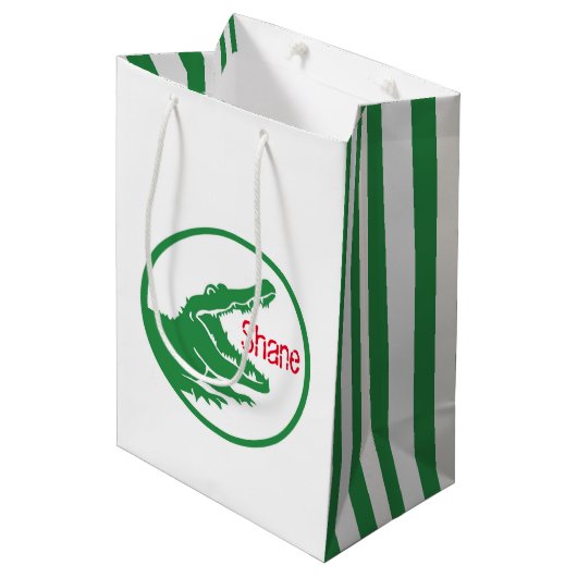 Aangepaste cadeau voor alligator medium cadeauzakje (Voorkant Gekanteld)