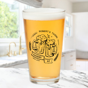 Aangepaste cadeau voor bierliefhebber gepersonalis glas