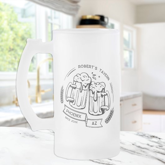 Aangepaste cadeau voor bierliefhebber gepersonalis matglas bierpul