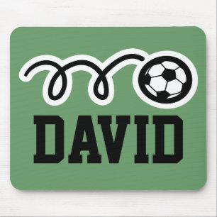 Aangepaste cadeau voor muismatjes met voetbal afdr muismat