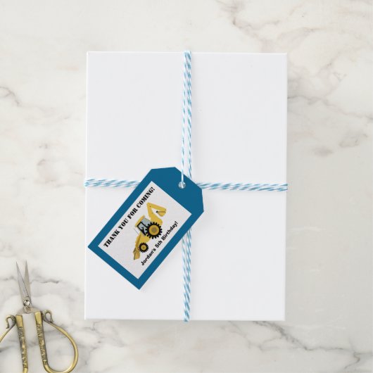 Aangepaste cadeaubon voor bouwschotel cadeaulabel (Met Touw)