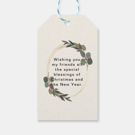 Aangepaste cadeaulabels voor kerstcadeautjes voor  (Achterkant)