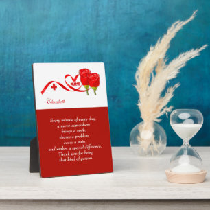 Aangepaste cadeauplaquette voor verpleegkundigen fotoplaat