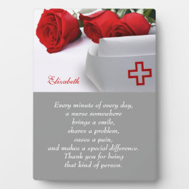 Aangepaste cadeauplaquette voor verpleegkundigen fotoplaat