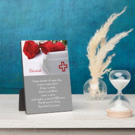 Aangepaste cadeauplaquette voor verpleegkundigen fotoplaat