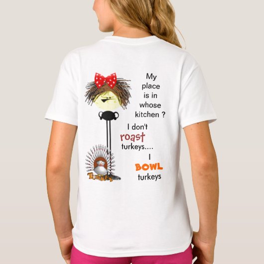 Aangepaste cadeaus voor Bowling t-shirts (Achterkant)